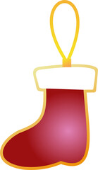 The sock of Christmas hanging 10