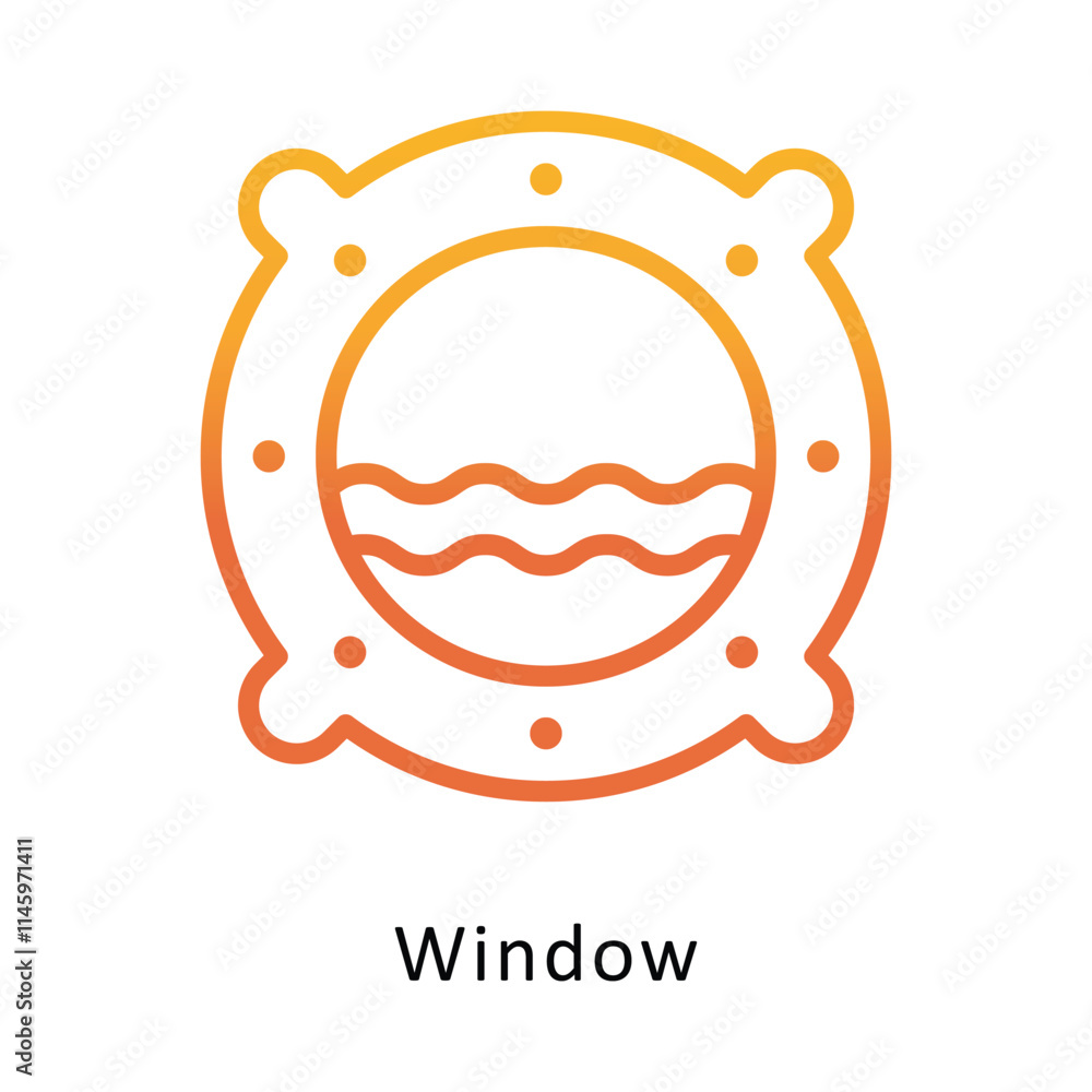 Poster window vector gradient icon. eps 10 file
