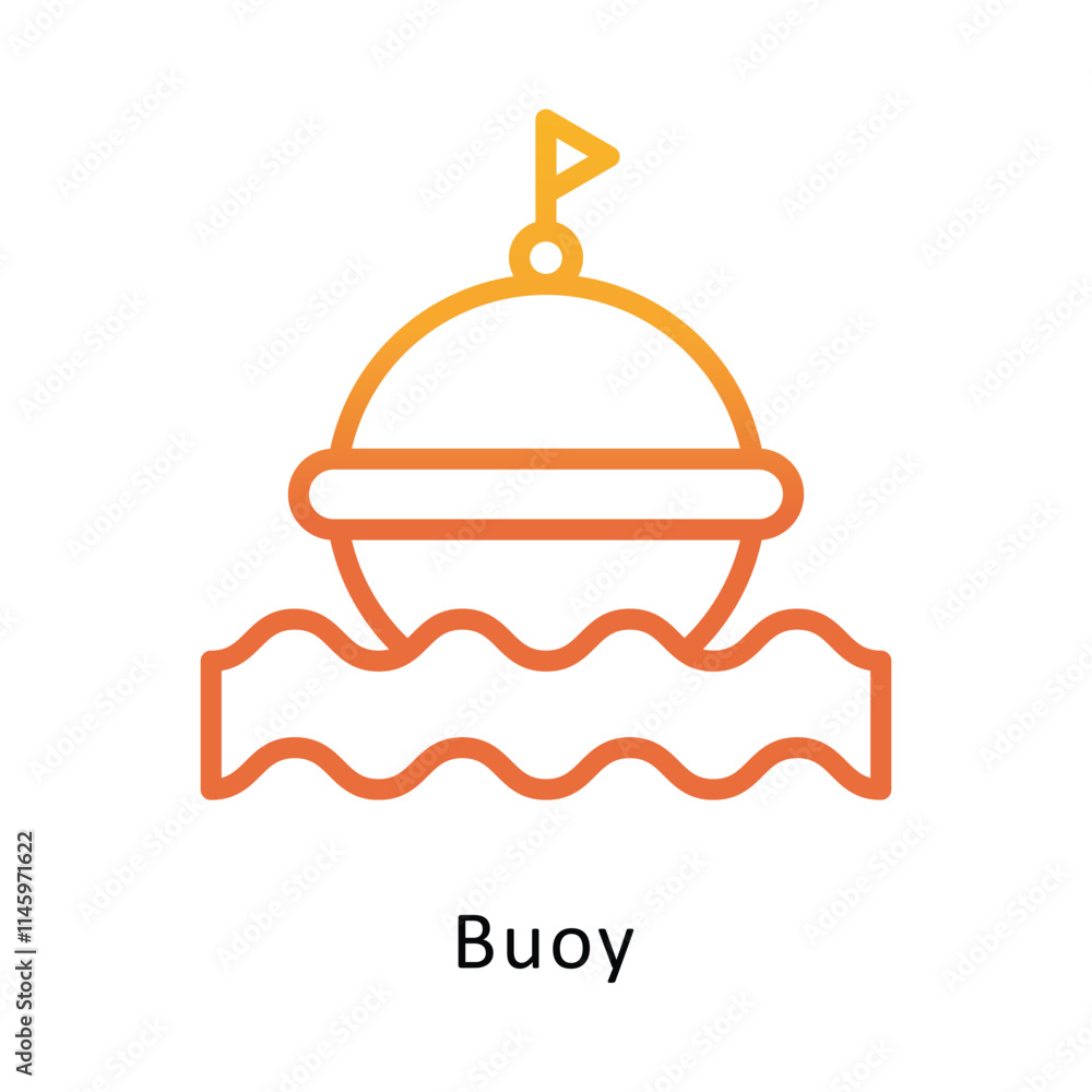 Poster buoy vector gradient icon. eps 10 file
