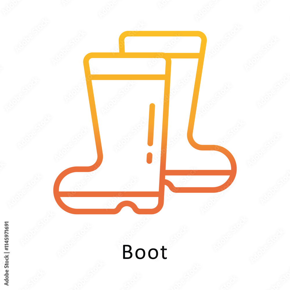 Poster boot vector gradient icon. eps 10 file