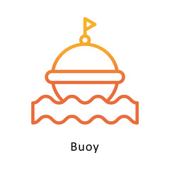 Buoy  Vector Gradient icon. Eps 10 File 