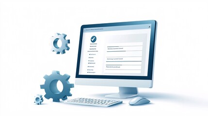 register and enrollment process overview, digital dashboard displaying registration stages, clean graphics with step-by-step flowchart, modern design with soft gradients