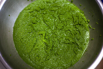 Wolffia or Green Caviar Superfood close- up photography