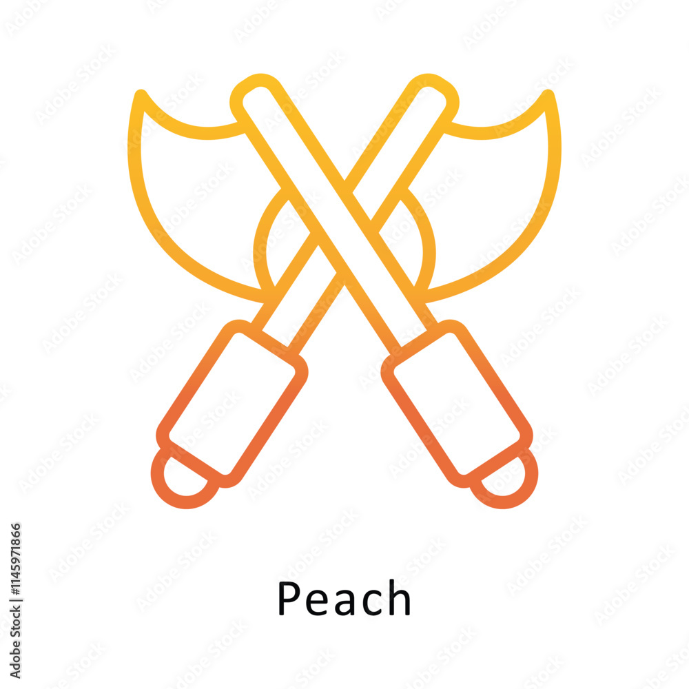 Poster peach vector gradient icon. eps 10 file