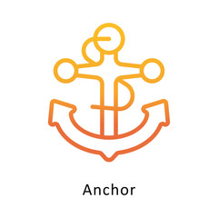 Anchor  Vector Gradient icon. Eps 10 File 