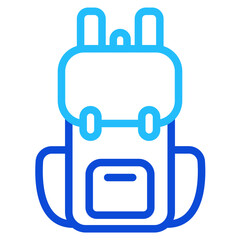 Backpack Duoline Icon