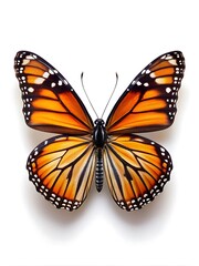 Naklejka premium Elegant Butterfly Resting On A White Background Captured In Detailed Images. Butterfly. White. Background. Photos. Images. Wings. Nature. Wildlife. Colorful. Art. Insect. Design.