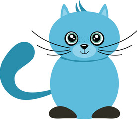 Cute and friendly blue cat