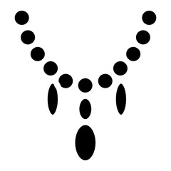 Bead necklaces Solid Icon