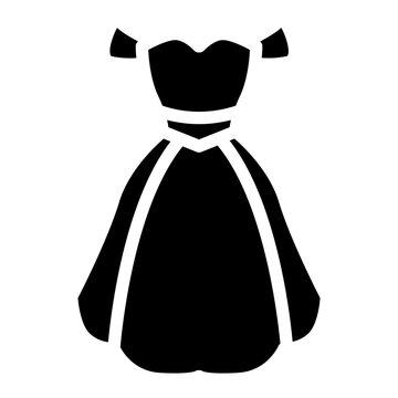 Brides gown Solid Icon