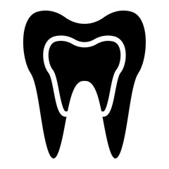 Dental teeth Solid Icon