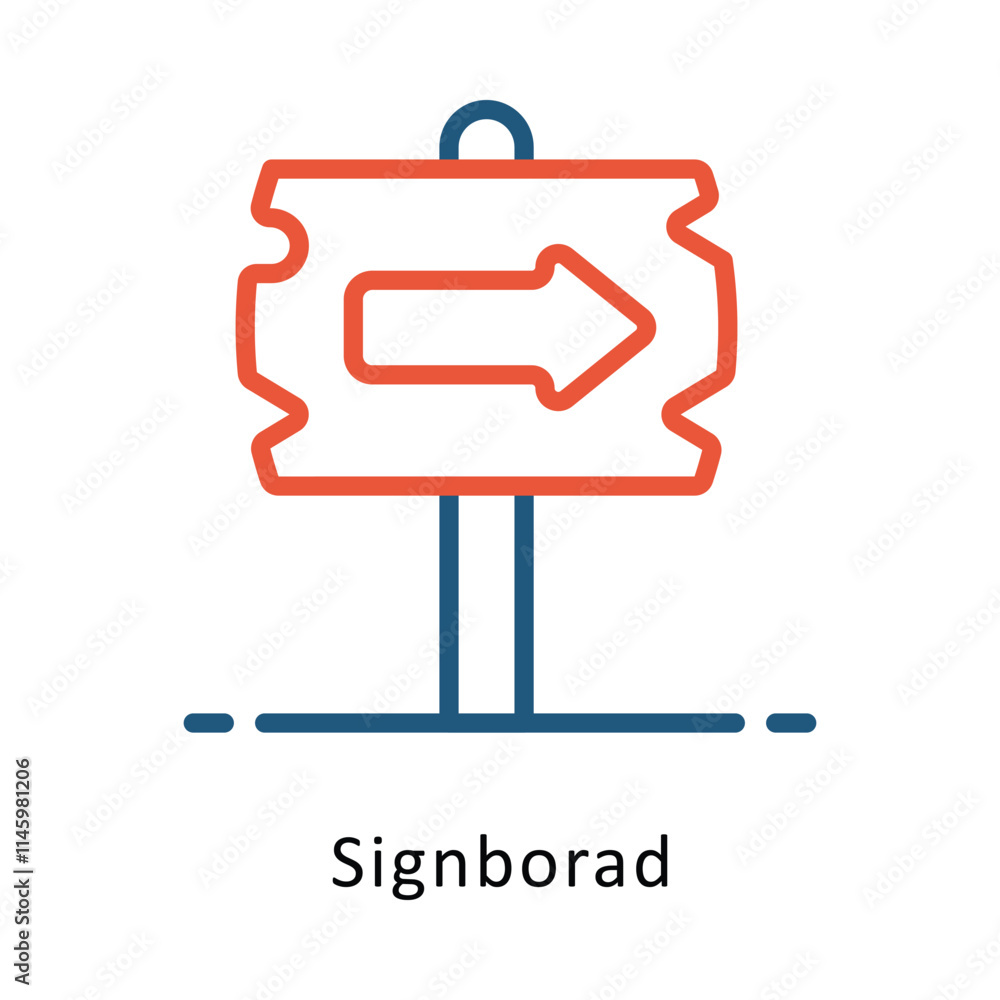 Poster signboard vector two color icon. eps 10 file