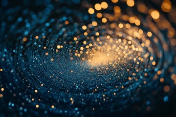 This vibrant abstract presents a swirling array of lights and patterns, reminiscent of a fantastical universe, beautifully capturing movement and cosmic energy.