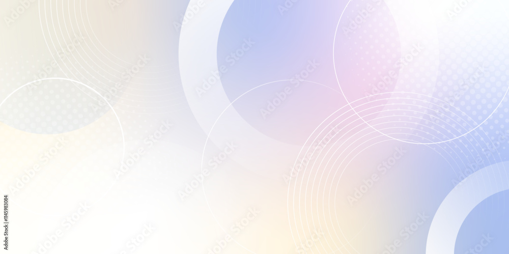 Poster abstract hologram colorful gradient design with halftone circle decoration background. abstract past
