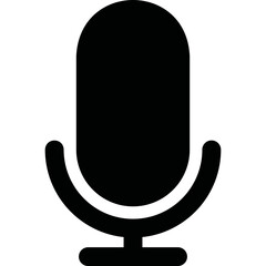 Simple vector icon microphone