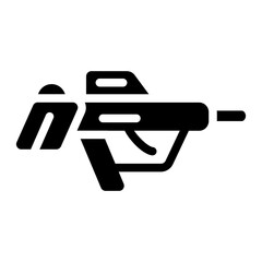 Futuristic weapon Solid Icon