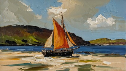 Oil Painting. Brush Strokes Canvas Texture.