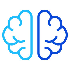 Health Brain Duoline Icon