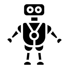 Humanoid robot Solid Icon