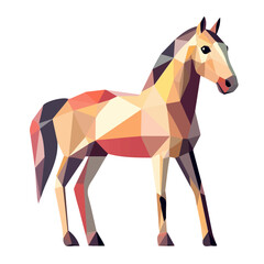 Obraz premium Geometry-Based Horse Design – Full Body Horse Illustration in Elegant Geometric Style, Vector Art 