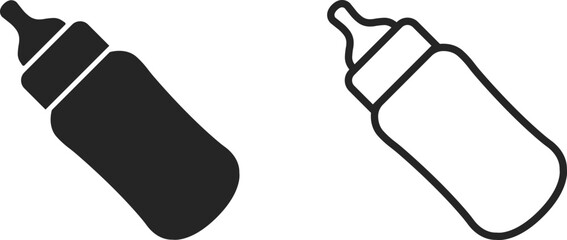 Baby feeding bottle sign icon vector illustration design