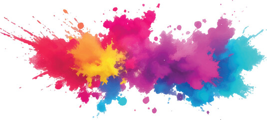 Multicolor powder explosion on White background. Colored cloud. Colorful dust explode. Paint Holi. colorful rainbow Holi paint color powder explosion with bright colors isolated white background	