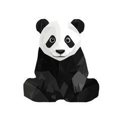 Geometry-Based Panda Design – Creative Geometric Panda Illustration, Minimalist Vector Art
