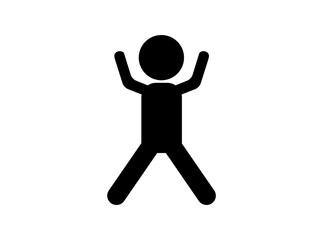 大の字　ジャンプ