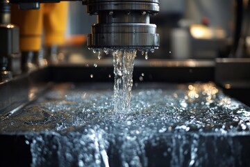 Nighttime Processing Plant with Artificial Lighting