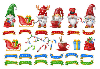 Christmas Scandinavian dwarf set