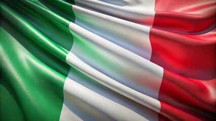 Italian Flag, Wide Angle Photography, Green White Red Fabric, Elegant Drape, Soft Folds, Gentle Light, National Symbol, Italian Pride, Tricolore