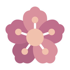 Stylized Floral Design in Soft Tones