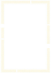 黄色の点線ラインの途切れた四角いフレーム