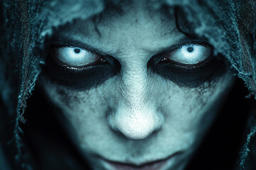 Portrait of person with blindness generative AI image