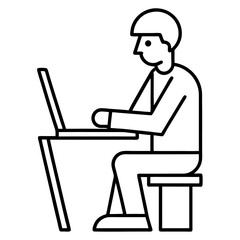 person with laptop