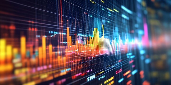 concept of finance and investment profit growth management financial graphical and statistical analysis Stock and currency fund management bank interest management high return investment