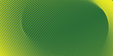 Abstract modern bright green gradient background with glowing neon circle lines element and halftone dots decoration. Trendy simple texture creative design. Suit for presentation, website, brochure