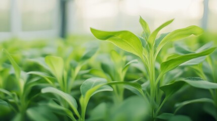 Obraz premium Hydroponic water spinach