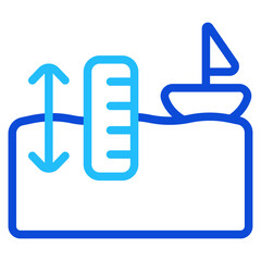 Sea ​​depths Duoline Icon
