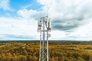 Telecom tower for 4G and 5G signal transmission