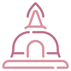 Minimalist Temple Icon Design