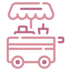 Colorful Food Cart Icon for Your Projects