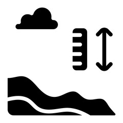 Skyline measurements Solid Icon