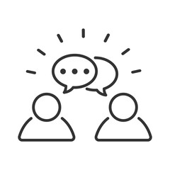 Talk conversation people icon isolated vector illustration.