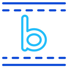 Text line Duoline Icon