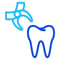 Tooth extraction Duoline Icon