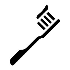 Toothbrush Solid Icon