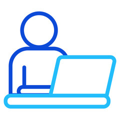 Obraz premium Webinar online Duoline Icon