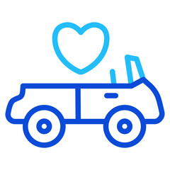 Wedding car Duoline Icon