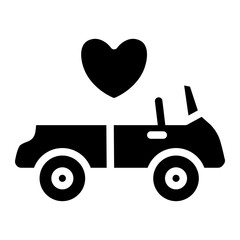 Wedding car Solid Icon